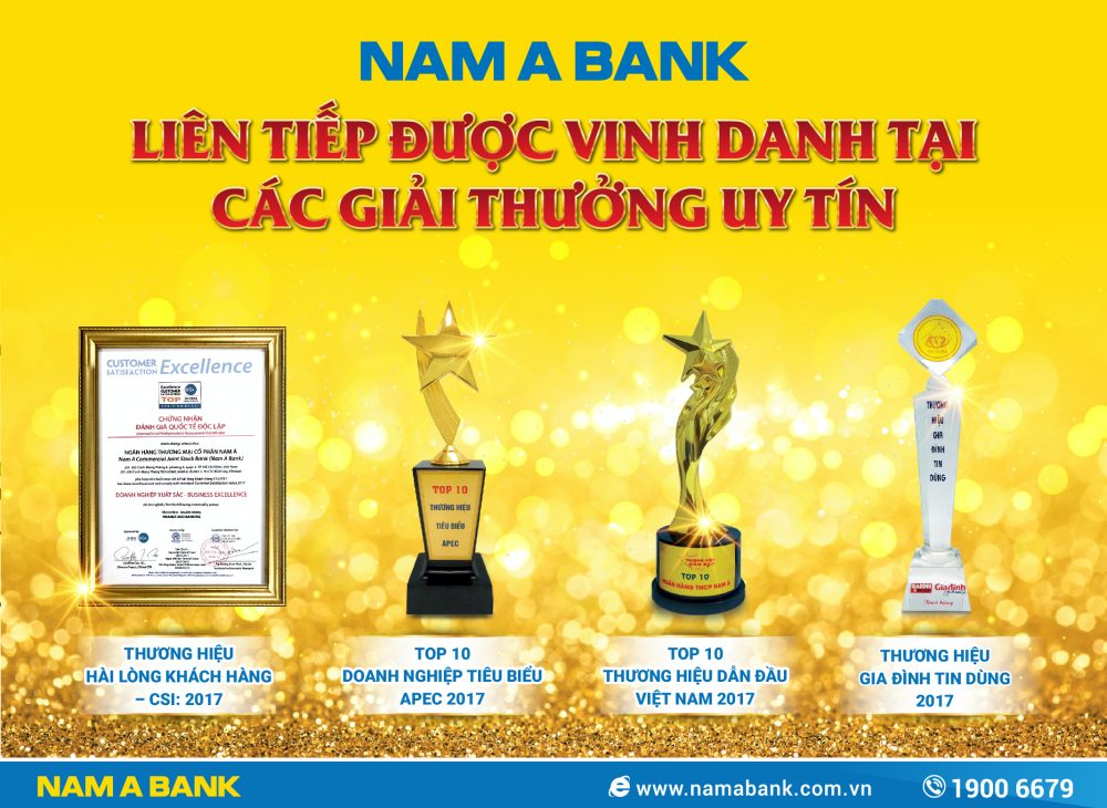 Các giải thưởng của Nam A Bank
