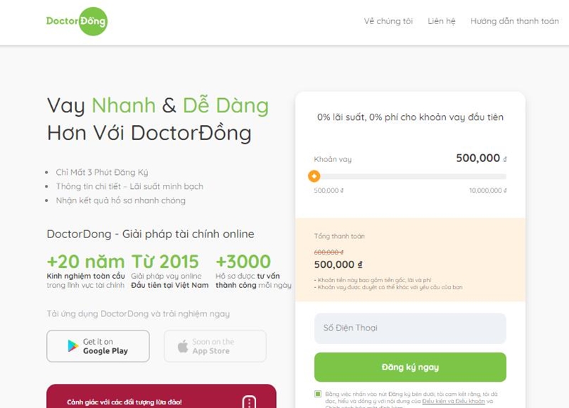 Vay tiền online Doctor Đồng