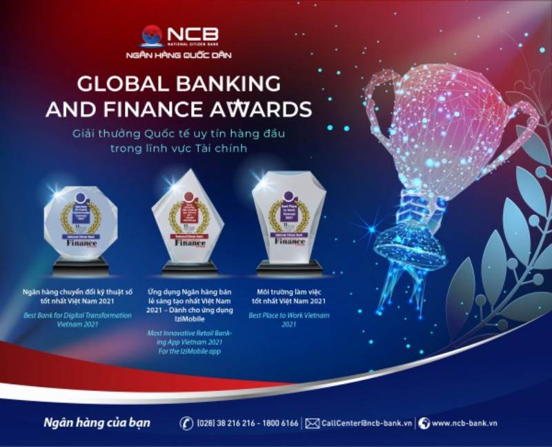 Giải thưởng nổi bật của ngân hàng NCB