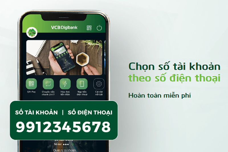 Mở tài khoản ngân hàng Vietcombank online miễn phí chọn số tài khoản theo số điện thoại