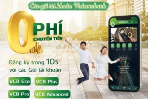 Gói tài khoản Vietcombank miễn phí chuyển tiền